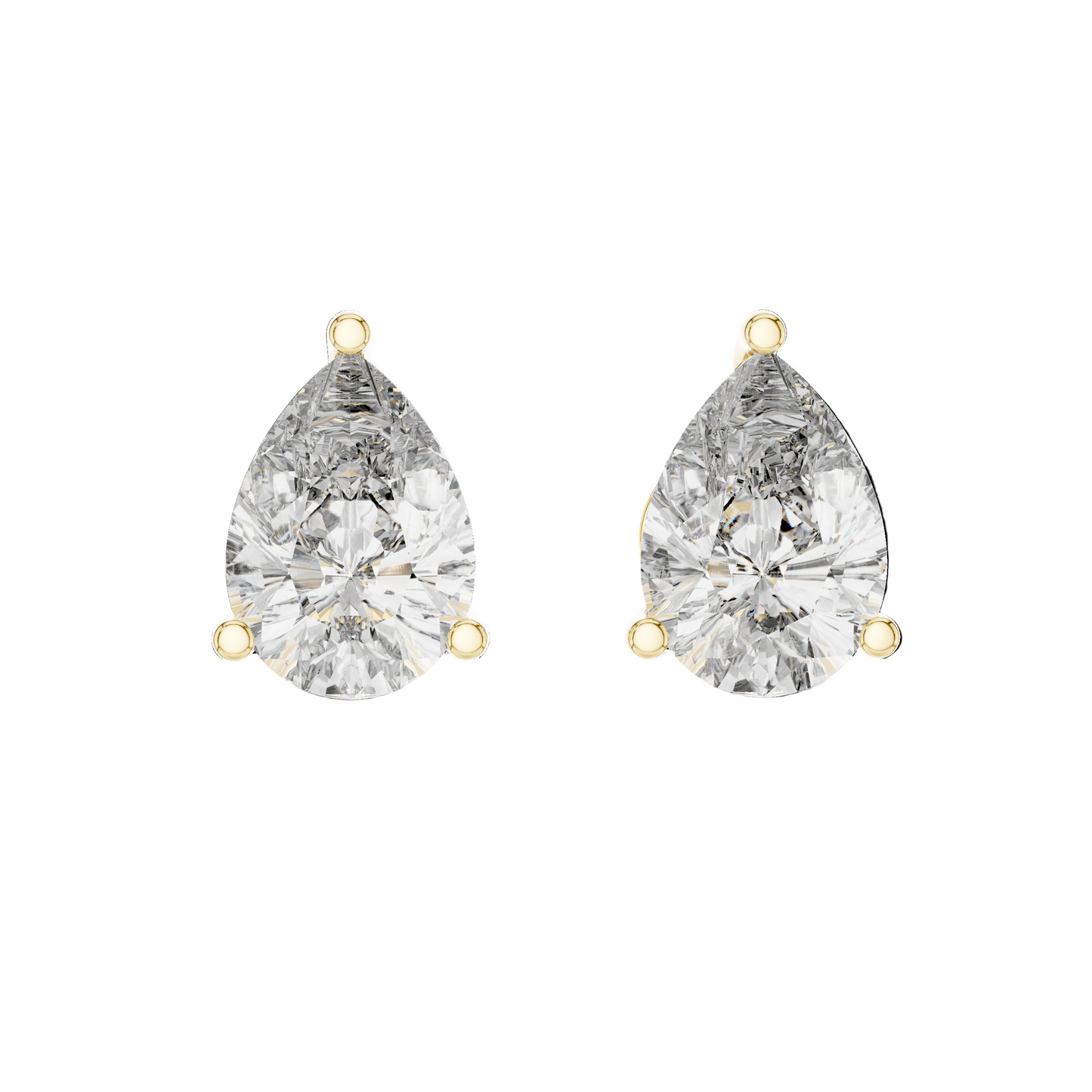 3.5 CT VVS-VS EF CVD Diamond Teardrop Earrings | 18KT, 14KT, 10KT Gold & 925 Silver | Lab Grown Diamonds, Rose, Yellow, White Gold Options