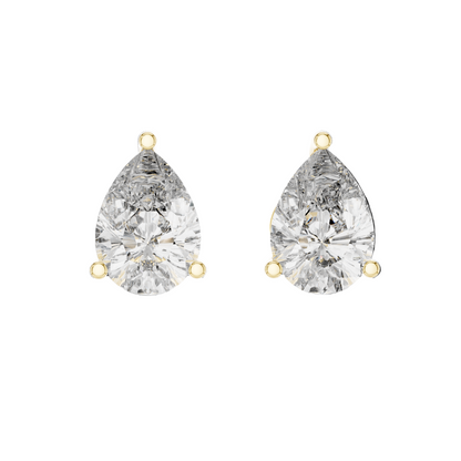 3.5 CT VVS-VS EF CVD Diamond Teardrop Earrings | 18KT, 14KT, 10KT Gold & 925 Silver | Lab Grown Diamonds, Rose, Yellow, White Gold Options