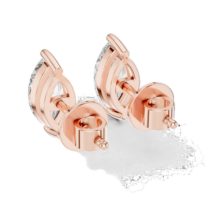 1.5 CT Lab-Grown Marquise Diamond Stud Earrings | VVS-VS EF Clarity | 18K, 14K, 10K Gold & 925 Silver | Rose, Yellow, White Gold & Moissanite Options