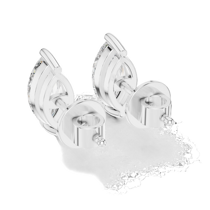 1.5 CT Lab-Grown Marquise Diamond Stud Earrings | VVS-VS EF Clarity | 18K, 14K, 10K Gold & 925 Silver | Rose, Yellow, White Gold & Moissanite Options