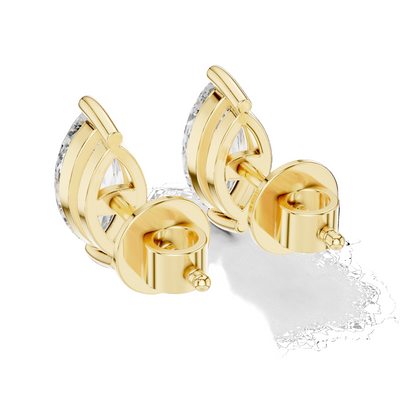 1.5 CT Lab-Grown Marquise Diamond Stud Earrings | VVS-VS EF Clarity | 18K, 14K, 10K Gold & 925 Silver | Rose, Yellow, White Gold & Moissanite Options