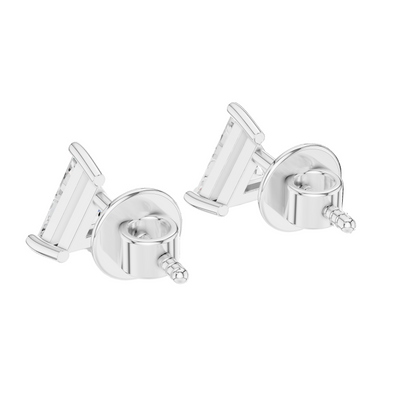 1.3 CT Triangular Lab-Grown Diamond Earrings | VVS-VS EF Clarity | 18KT, 14KT, 10KT Gold & 925 Silver | Rose, Yellow, White Gold & Moissanite Options