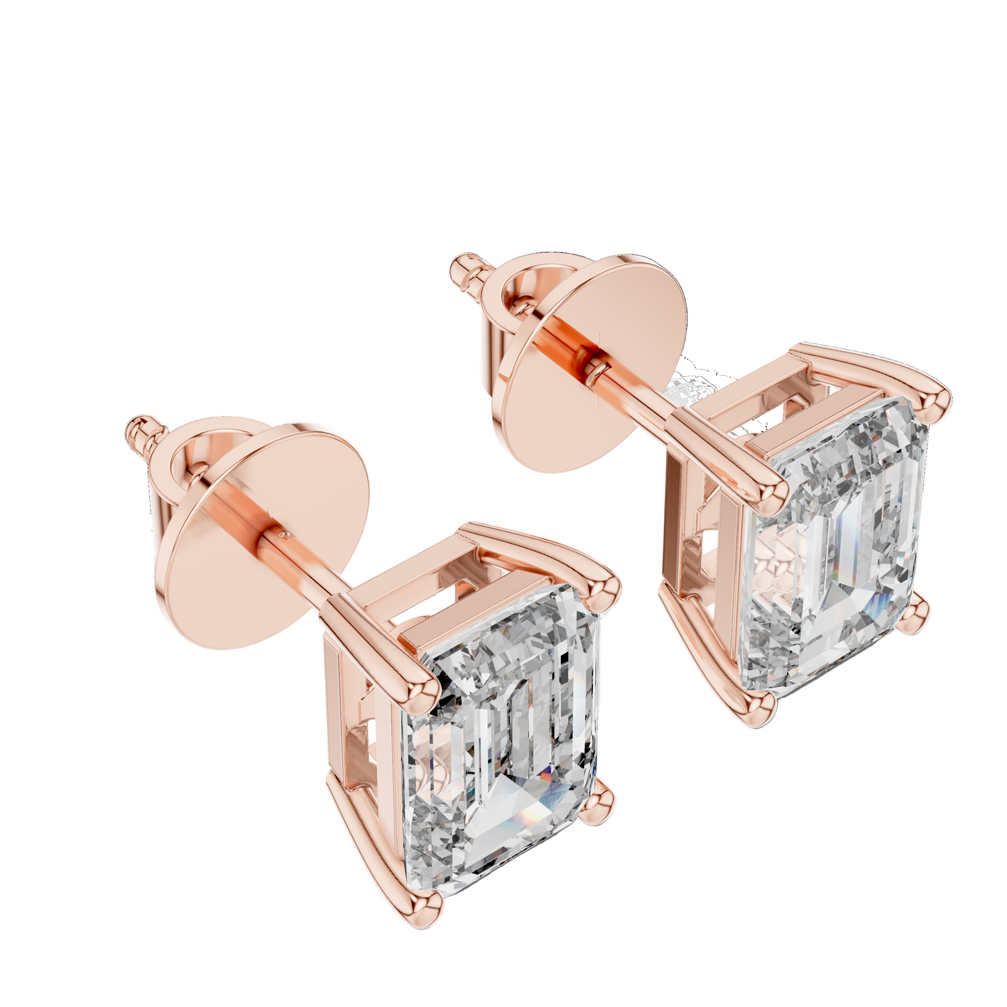2.5 CT Lab-Grown Diamond Earrings | VVS-VS EF CVD Diamonds in 18KT, 14KT, 10KT Gold & 925 Silver | Moissanite, Rose, Yellow, White Gold Options