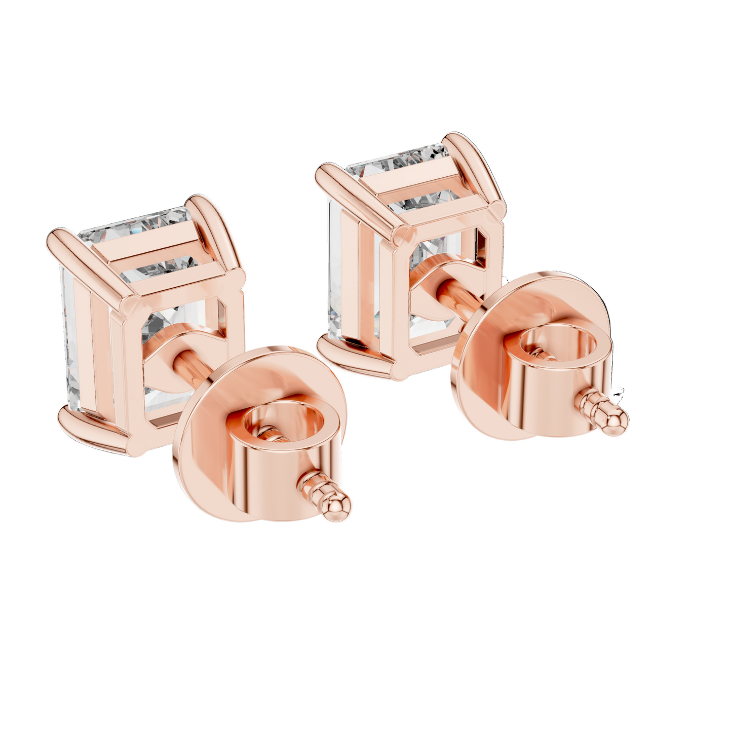 2.5 CT Lab-Grown Diamond Earrings | VVS-VS EF CVD Diamonds in 18KT, 14KT, 10KT Gold & 925 Silver | Moissanite, Rose, Yellow, White Gold Options