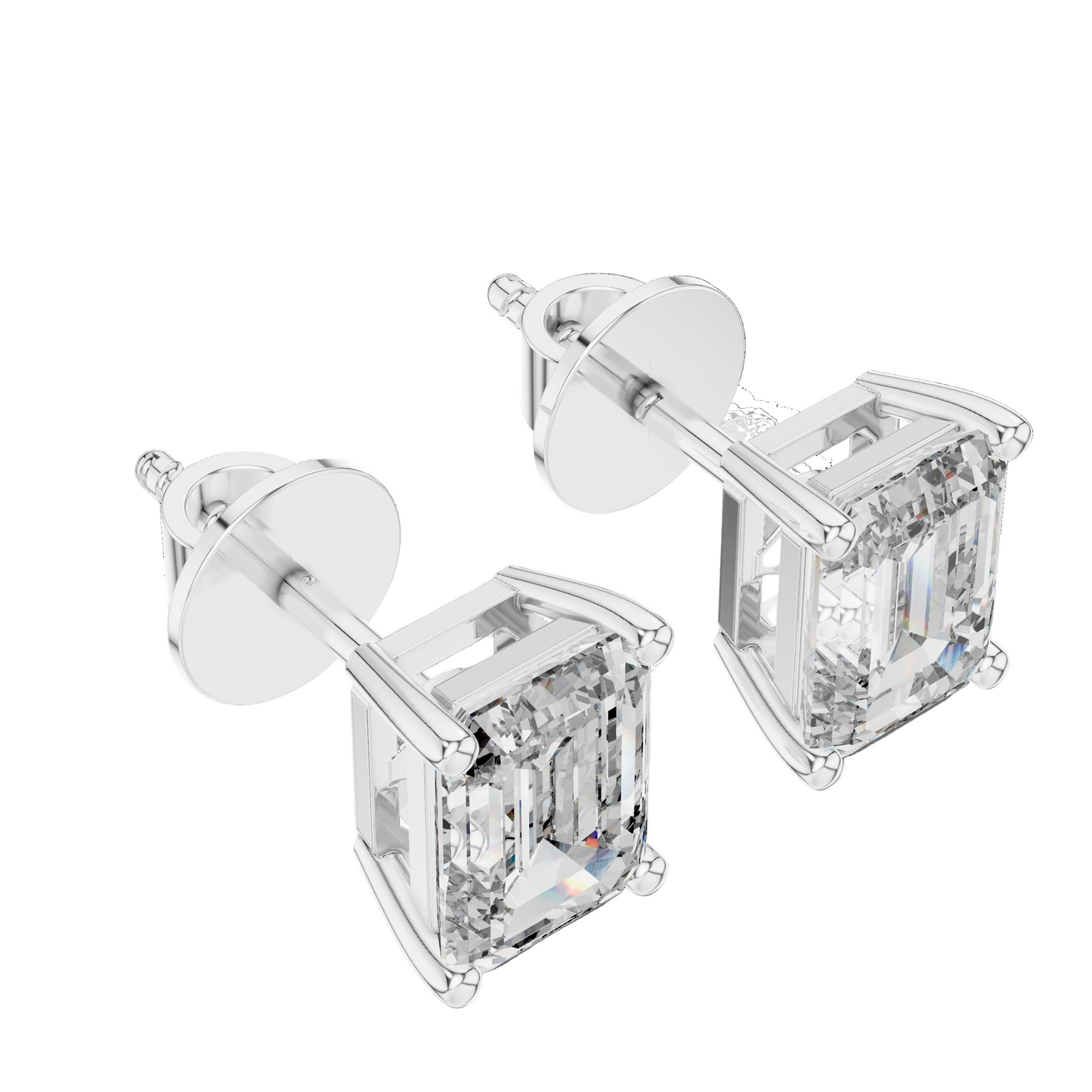 2.5 CT Lab-Grown Diamond Earrings | VVS-VS EF CVD Diamonds in 18KT, 14KT, 10KT Gold & 925 Silver | Moissanite, Rose, Yellow, White Gold Options