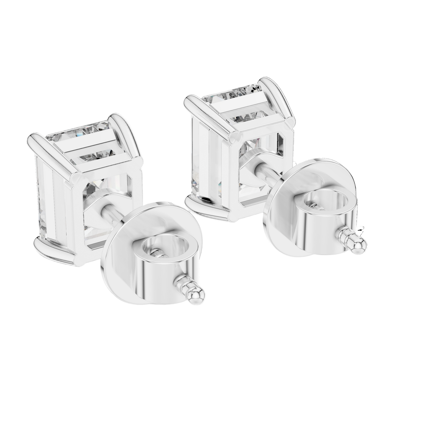 2.5 CT Lab-Grown Diamond Earrings | VVS-VS EF CVD Diamonds in 18KT, 14KT, 10KT Gold & 925 Silver | Moissanite, Rose, Yellow, White Gold Options