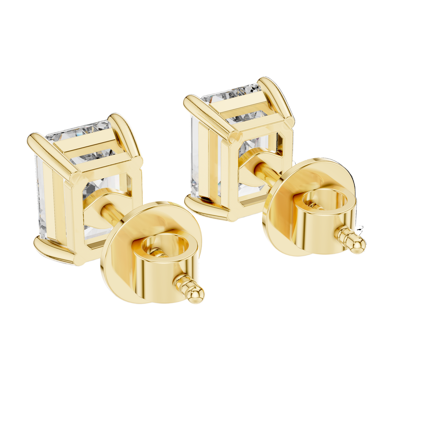 2.5 CT Lab-Grown Diamond Earrings | VVS-VS EF CVD Diamonds in 18KT, 14KT, 10KT Gold & 925 Silver | Moissanite, Rose, Yellow, White Gold Options
