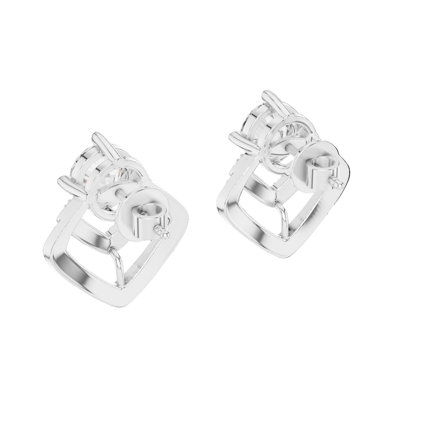 3.412 CT Lab-Cut VVS-VS EF Diamond Earrings | Round Brilliant Cut | 18KT, 14KT, 10KT Gold & 925 Silver | Moissanite, Rose, Yellow, White Gold Options