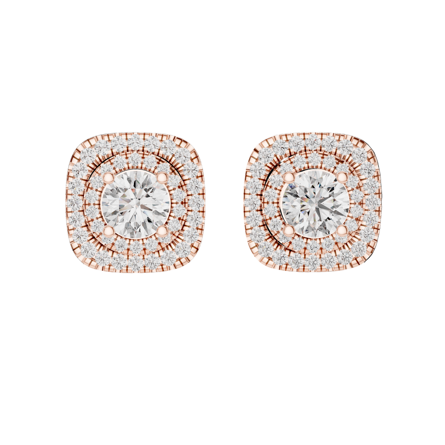 3.89 CT Total Lab-Created Diamond Earrings | VVS-VS EF Clarity | 18KT, 14KT, 10KT Gold & 925 Silver | Moissanite & Rose, Yellow, White Gold Options