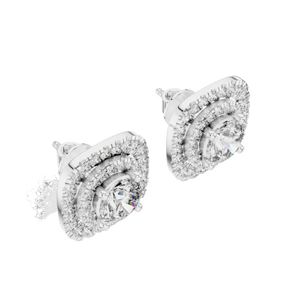 3.89 CT Total Lab-Created Diamond Earrings | VVS-VS EF Clarity | 18KT, 14KT, 10KT Gold & 925 Silver | Moissanite & Rose, Yellow, White Gold Options