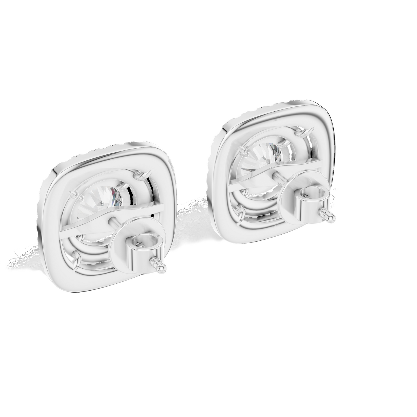 3.89 CT Total Lab-Created Diamond Earrings | VVS-VS EF Clarity | 18KT, 14KT, 10KT Gold & 925 Silver | Moissanite & Rose, Yellow, White Gold Options