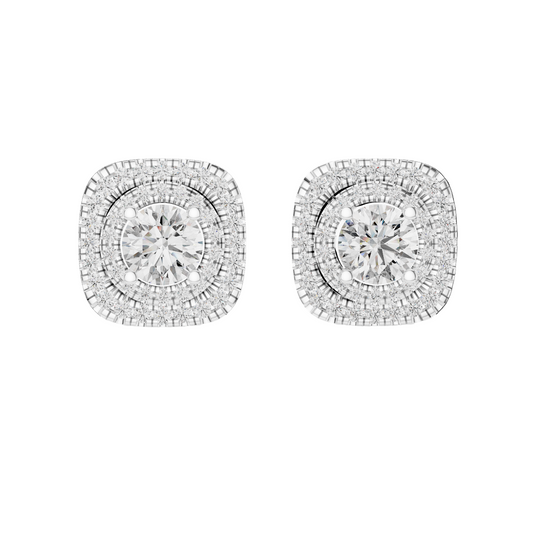 3.89 CT Total Lab-Created Diamond Earrings | VVS-VS EF Clarity | 18KT, 14KT, 10KT Gold & 925 Silver | Moissanite & Rose, Yellow, White Gold Options
