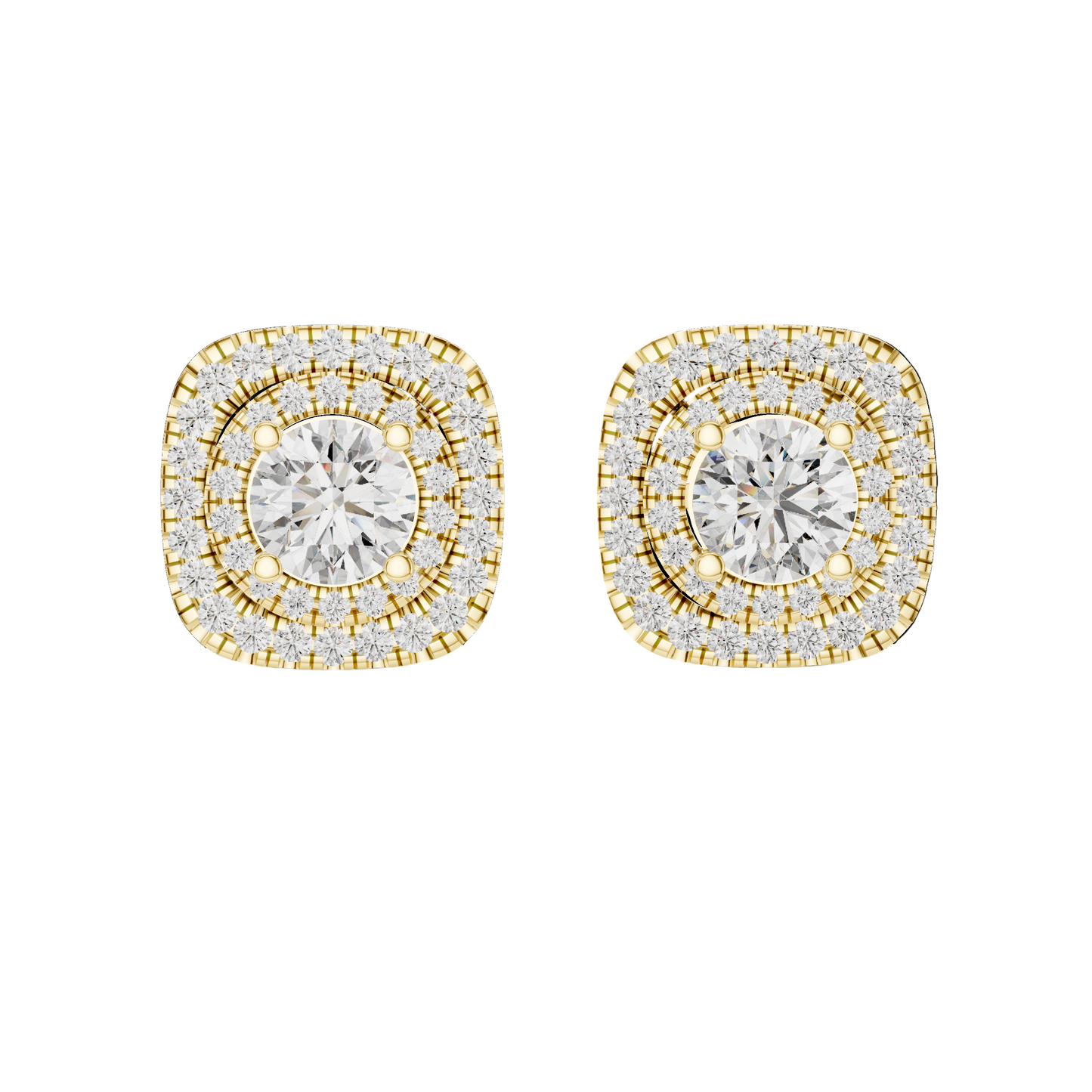 3.89 CT Total Lab-Created Diamond Earrings | VVS-VS EF Clarity | 18KT, 14KT, 10KT Gold & 925 Silver | Moissanite & Rose, Yellow, White Gold Options