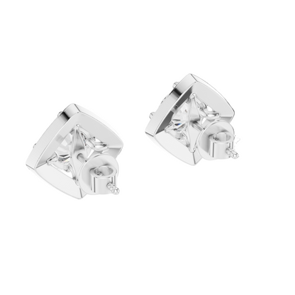 2.98 CT Lab-Grown VVS-VS EF CVD Diamond Earrings | Halo Design | 18KT, 14KT, 10KT Gold & 925 Silver | Rose, Yellow, White Gold & Moissanite Options