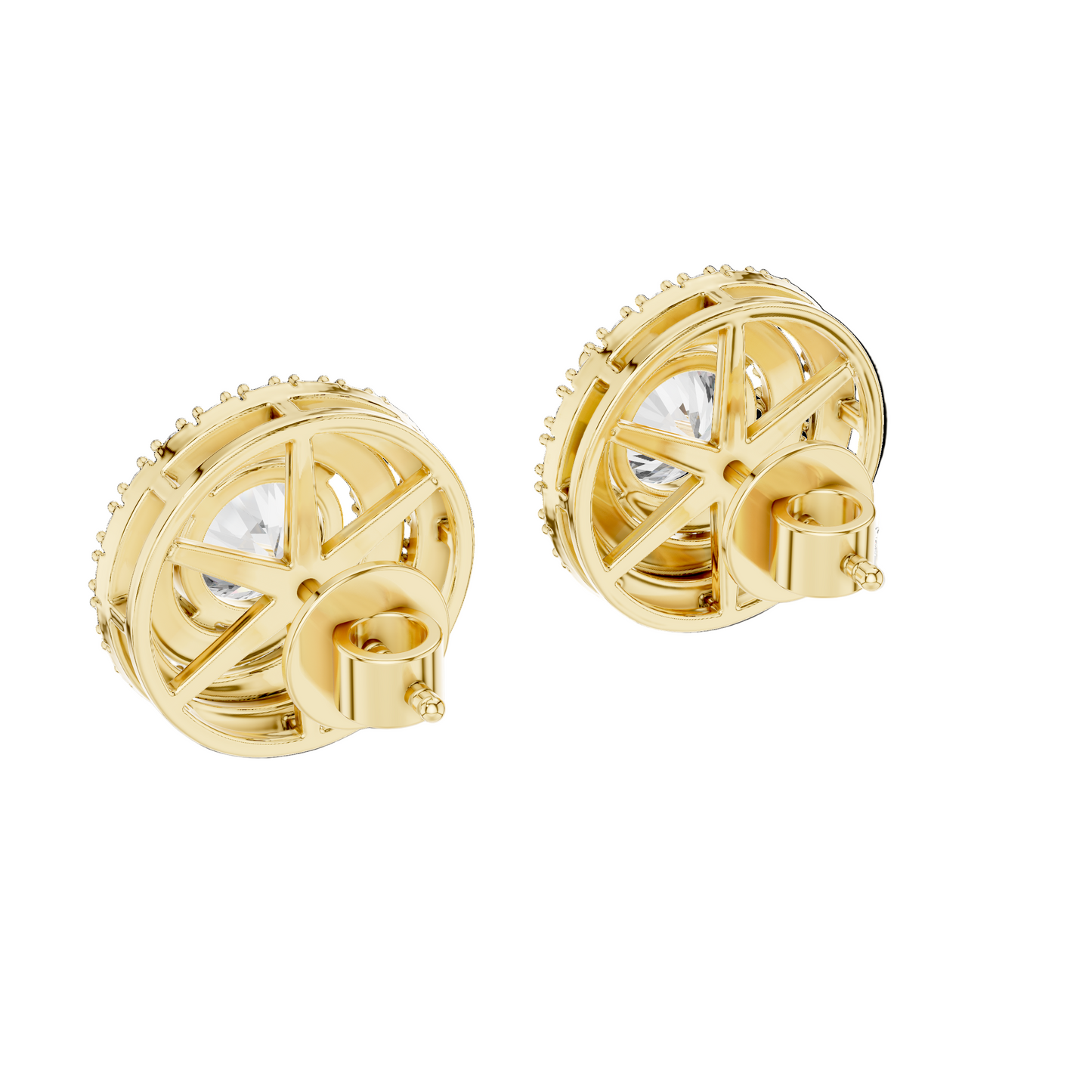 3.42 CT Lab-Grown VVS-VS-EF CVD Diamond Earrings | 18KT, 14KT, 10KT Gold & 925 Silver | Moissanite Option | Rose, Yellow, White Gold