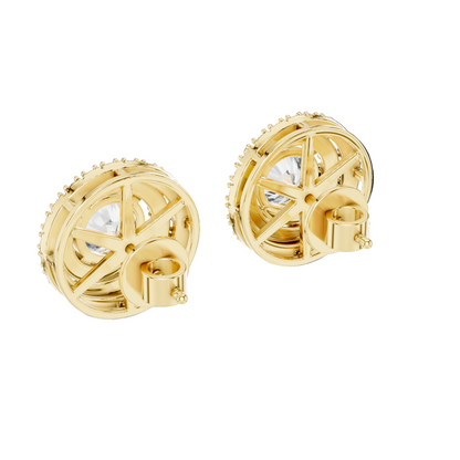 3.42 CT Lab-Grown VVS-VS-EF CVD Diamond Earrings | 18KT, 14KT, 10KT Gold & 925 Silver | Moissanite Option | Rose, Yellow, White Gold