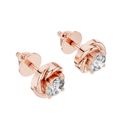 0.4782 CT Lab-Created VVS-VS EF CVD Diamond Earrings | Elegant 18KT, 14KT, 10KT Gold & 925 Silver | Moissanite, Rose, Yellow, White Gold Options