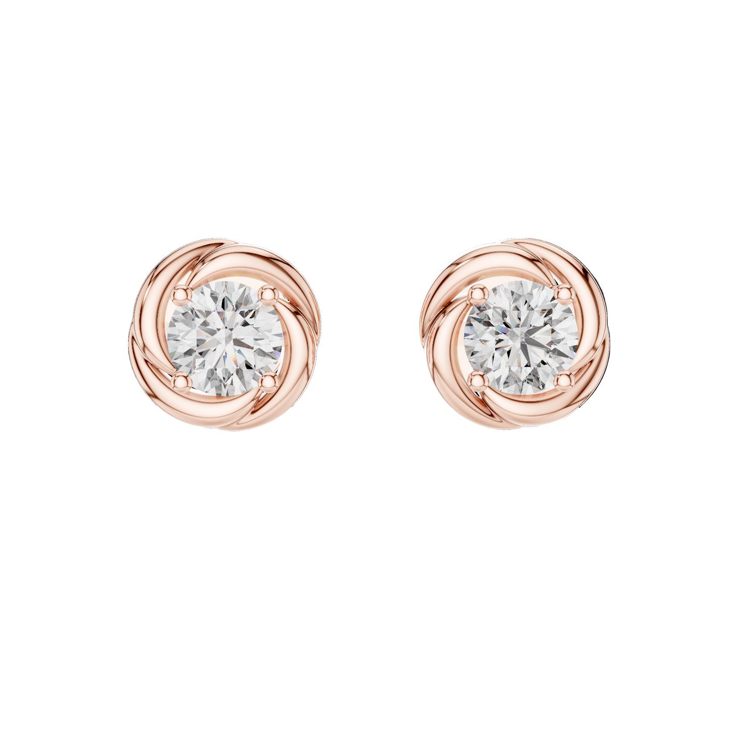 0.4782 CT Lab-Created VVS-VS EF CVD Diamond Earrings | Elegant 18KT, 14KT, 10KT Gold & 925 Silver | Moissanite, Rose, Yellow, White Gold Options