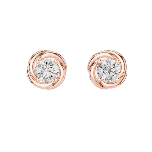 0.4782 CT Lab-Created VVS-VS EF CVD Diamond Earrings | Elegant 18KT, 14KT, 10KT Gold & 925 Silver | Moissanite, Rose, Yellow, White Gold Options