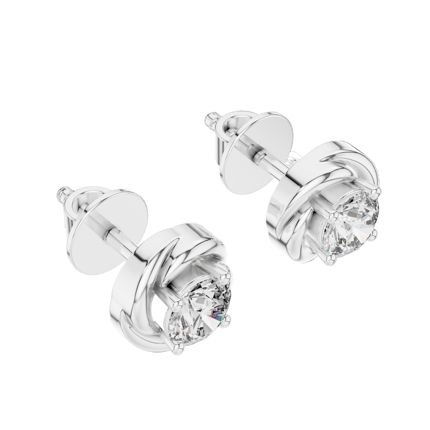 0.4782 CT Lab-Created VVS-VS EF CVD Diamond Earrings | Elegant 18KT, 14KT, 10KT Gold & 925 Silver | Moissanite, Rose, Yellow, White Gold Options