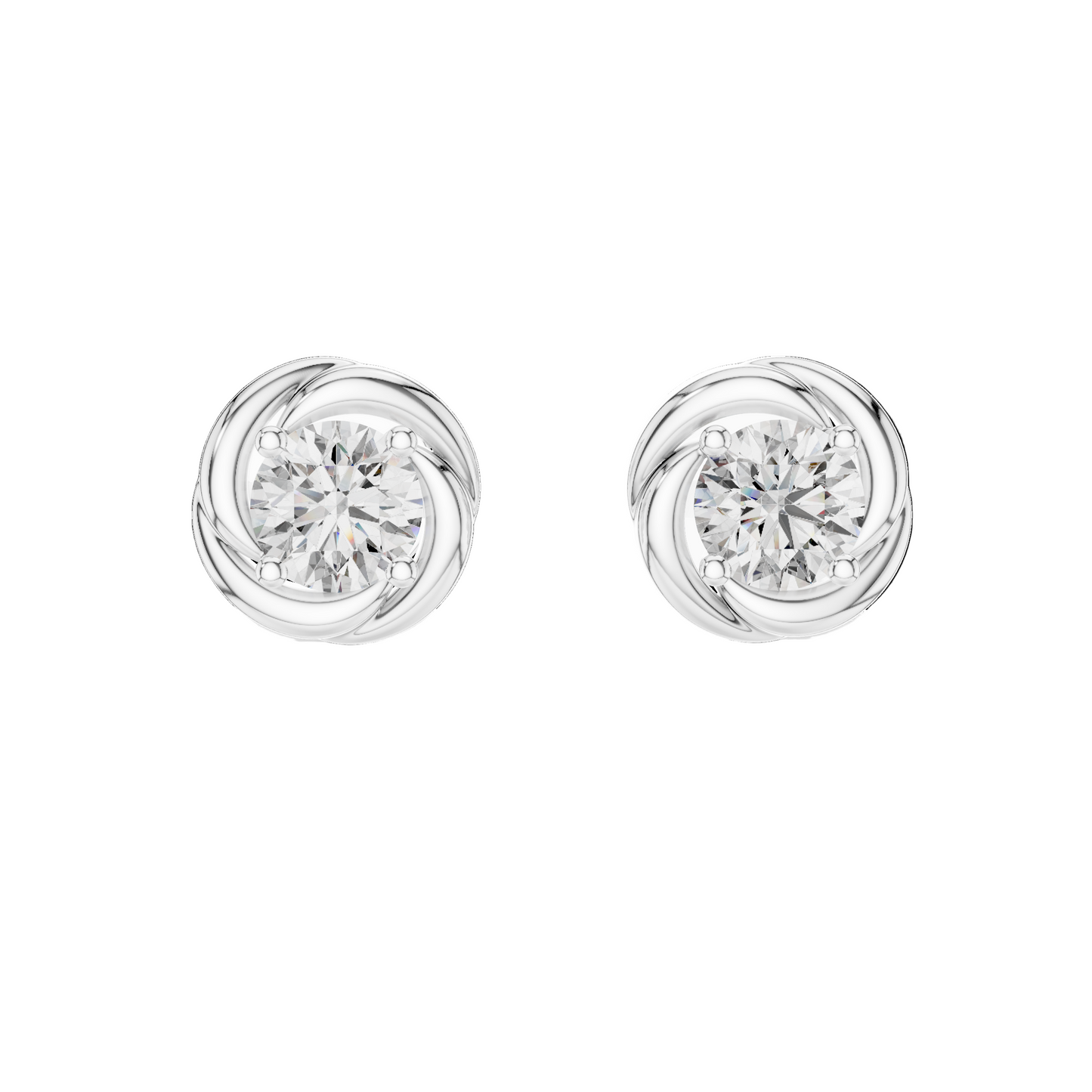 0.4782 CT Lab-Created VVS-VS EF CVD Diamond Earrings | Elegant 18KT, 14KT, 10KT Gold & 925 Silver | Moissanite, Rose, Yellow, White Gold Options