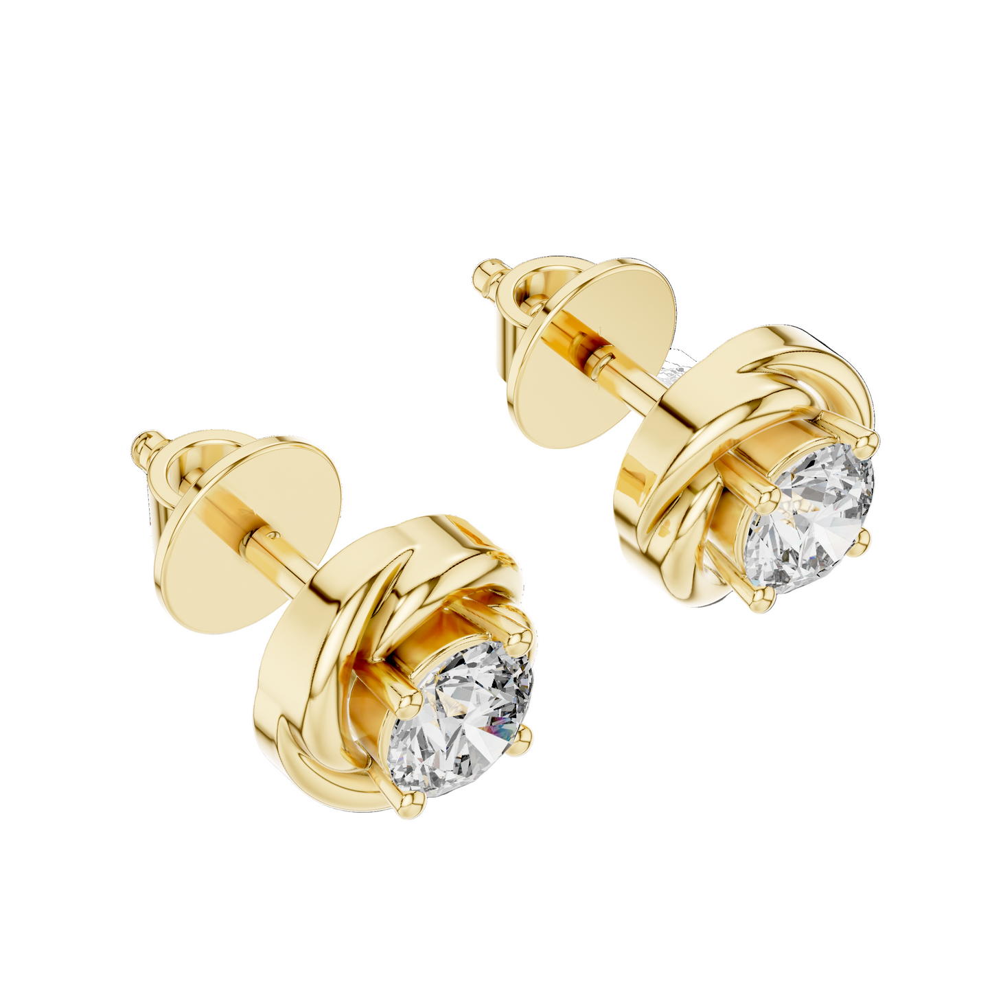 0.4782 CT Lab-Created VVS-VS EF CVD Diamond Earrings | Elegant 18KT, 14KT, 10KT Gold & 925 Silver | Moissanite, Rose, Yellow, White Gold Options