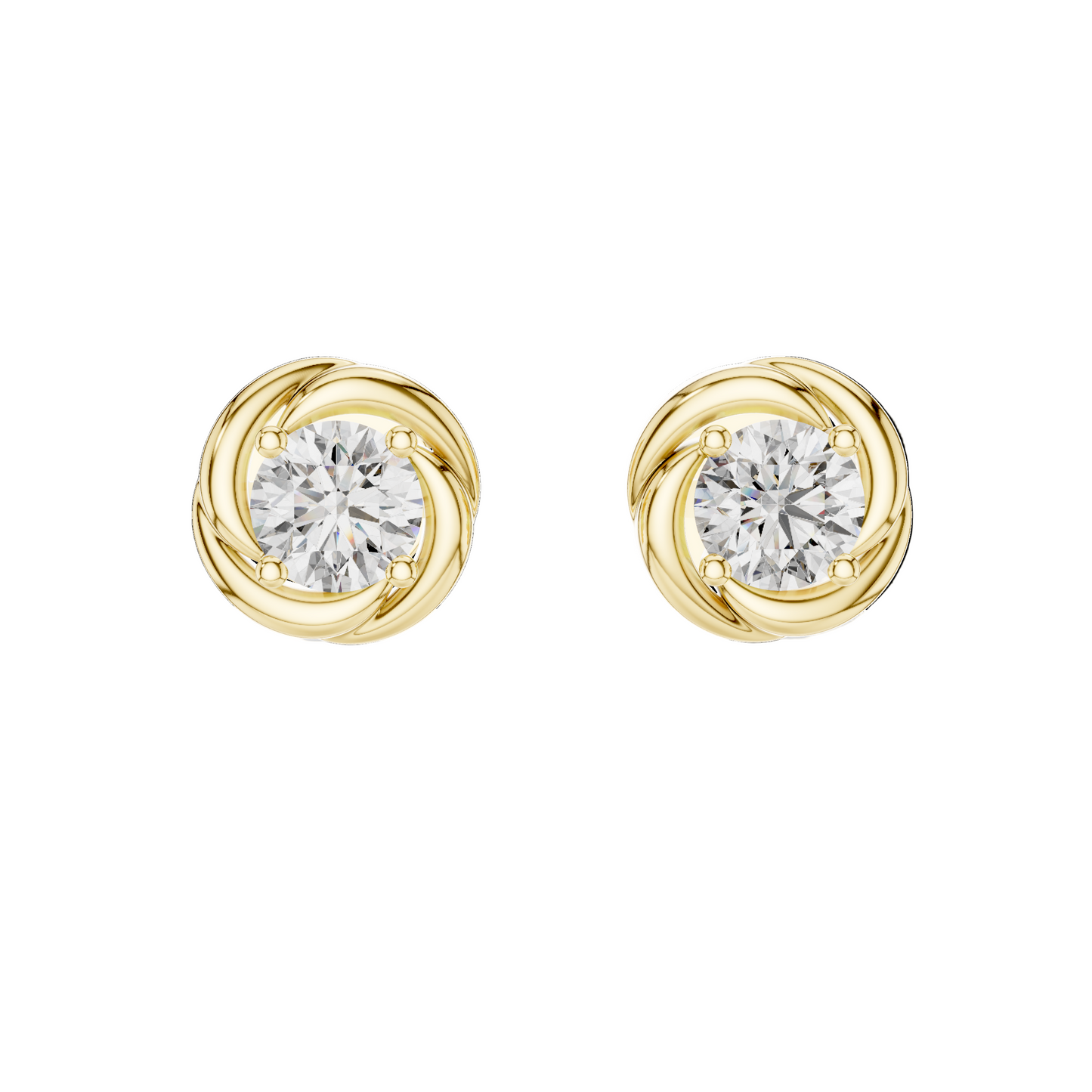 0.4782 CT Lab-Created VVS-VS EF CVD Diamond Earrings | Elegant 18KT, 14KT, 10KT Gold & 925 Silver | Moissanite, Rose, Yellow, White Gold Options