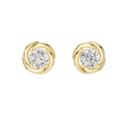 0.4782 CT Lab-Created VVS-VS EF CVD Diamond Earrings | Elegant 18KT, 14KT, 10KT Gold & 925 Silver | Moissanite, Rose, Yellow, White Gold Options