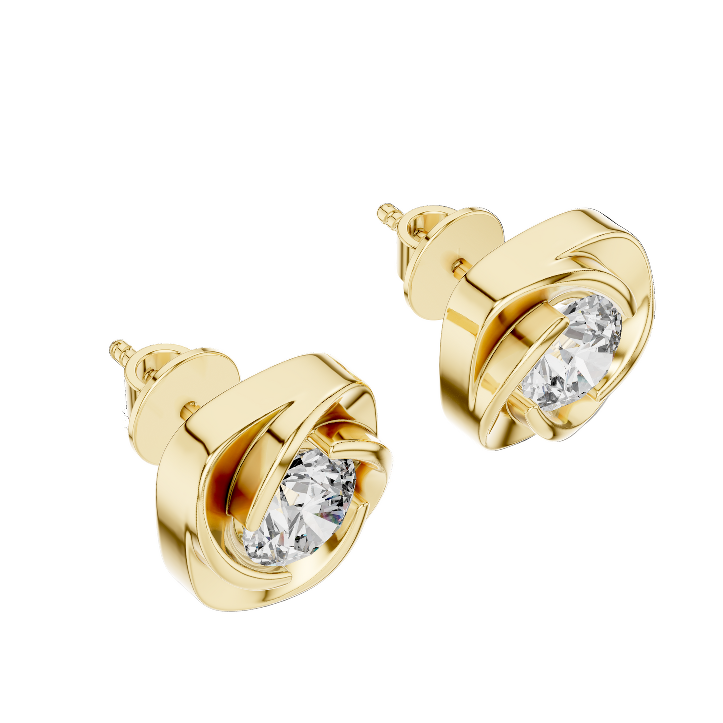 1.8 CT Diamond Earrings – Lab VVS-VS-EF CVD Diamonds in 18KT, 14KT, 10KT Gold & 925 Silver | Moissanite, Rose, Yellow, White Gold Options