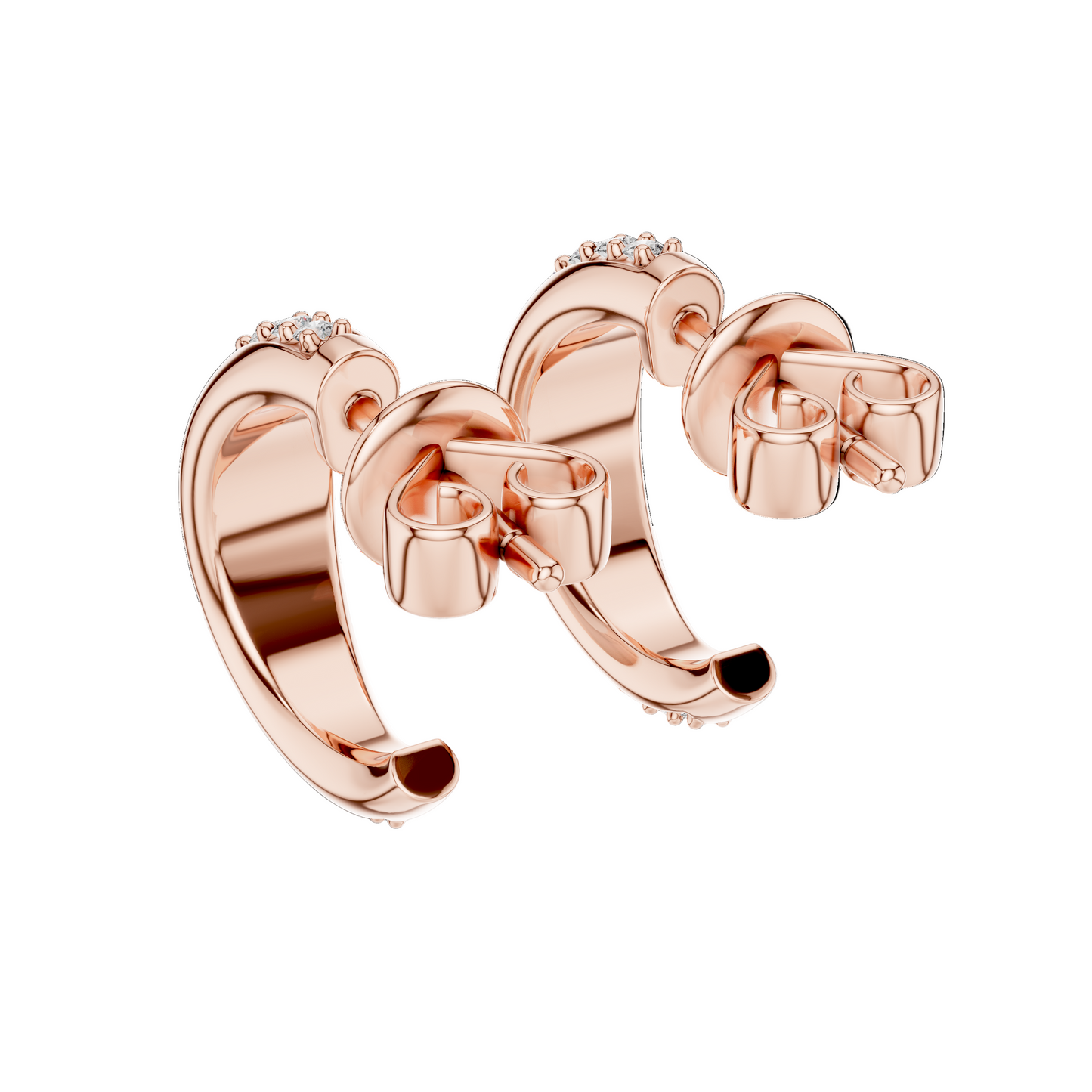 0.38 CT Lab-Grown VVS-VS EF CVD Diamond Hoop Earrings | 18KT, 14KT, 10KT Gold & 925 Silver | Moissanite Options | Rose, Yellow, White Gold
