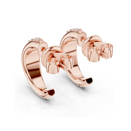0.38 CT Lab Diamond Hoop Earrings | Round Brilliant Cut | 18KT, 14KT, 10KT Gold & 925 Silver | Rose, Yellow, White Gold | Luxury Fine Jewelry