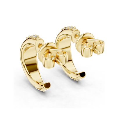 0.38 CT Lab Diamond Hoop Earrings | Round Brilliant Cut | 18KT, 14KT, 10KT Gold & 925 Silver | Rose, Yellow, White Gold | Luxury Fine Jewelry