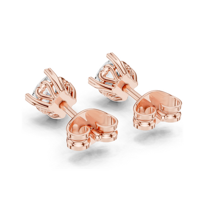 1.5 CT Lab-Created Diamond Stud Earrings | VVS-VS EF Clarity | 18KT, 14KT, 10KT Gold & 925 Silver | Rose, Yellow, White Gold & Moissanite Options
