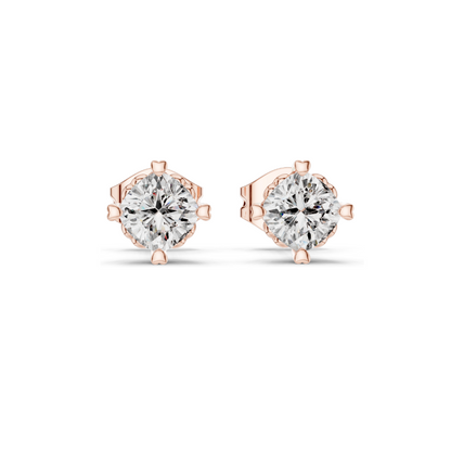 1.5 CT Lab-Created Diamond Stud Earrings | VVS-VS EF Clarity | 18KT, 14KT, 10KT Gold & 925 Silver | Rose, Yellow, White Gold & Moissanite Options