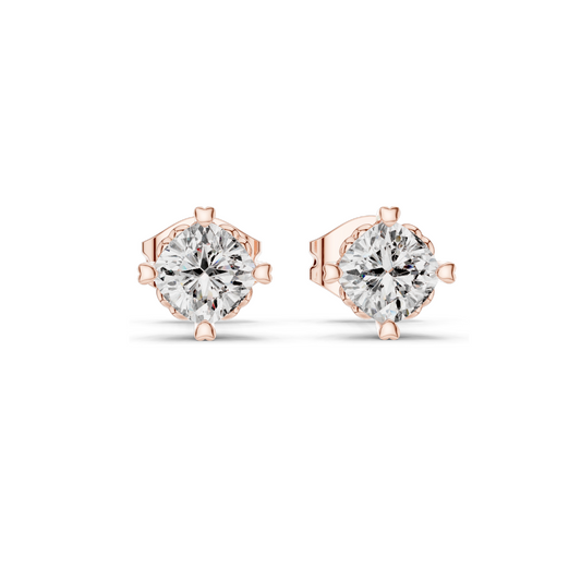 1.5 CT Lab-Created Diamond Stud Earrings | VVS-VS EF Clarity | 18KT, 14KT, 10KT Gold & 925 Silver | Rose, Yellow, White Gold & Moissanite Options