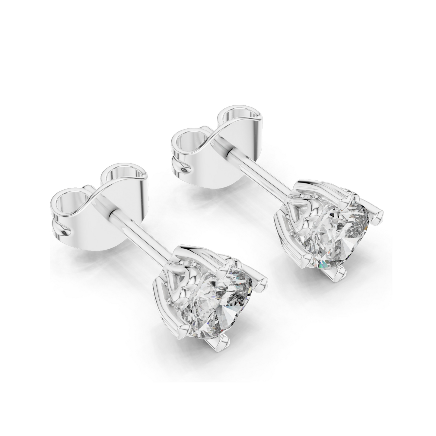 1.5 CT Lab-Created Diamond Stud Earrings | VVS-VS EF Clarity | 18KT, 14KT, 10KT Gold & 925 Silver | Rose, Yellow, White Gold & Moissanite Options