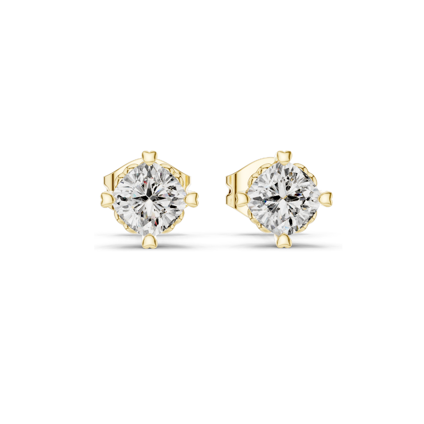1.5 CT Lab-Created Diamond Stud Earrings | VVS-VS EF Clarity | 18KT, 14KT, 10KT Gold & 925 Silver | Rose, Yellow, White Gold & Moissanite Options