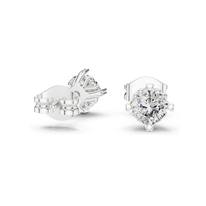 1.5 CT Lab-Created Diamond Stud Earrings | VVS-VS EF Clarity | 18KT, 14KT, 10KT Gold & 925 Silver | Rose, Yellow, White Gold & Moissanite Options