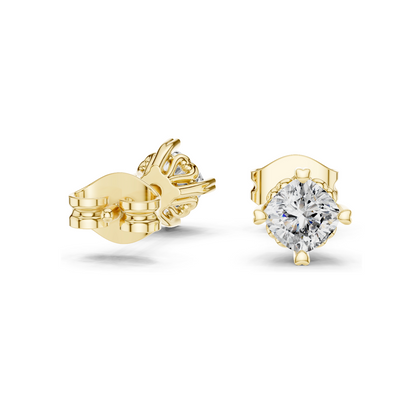 1.5 CT Lab-Created Diamond Stud Earrings | VVS-VS EF Clarity | 18KT, 14KT, 10KT Gold & 925 Silver | Rose, Yellow, White Gold & Moissanite Options