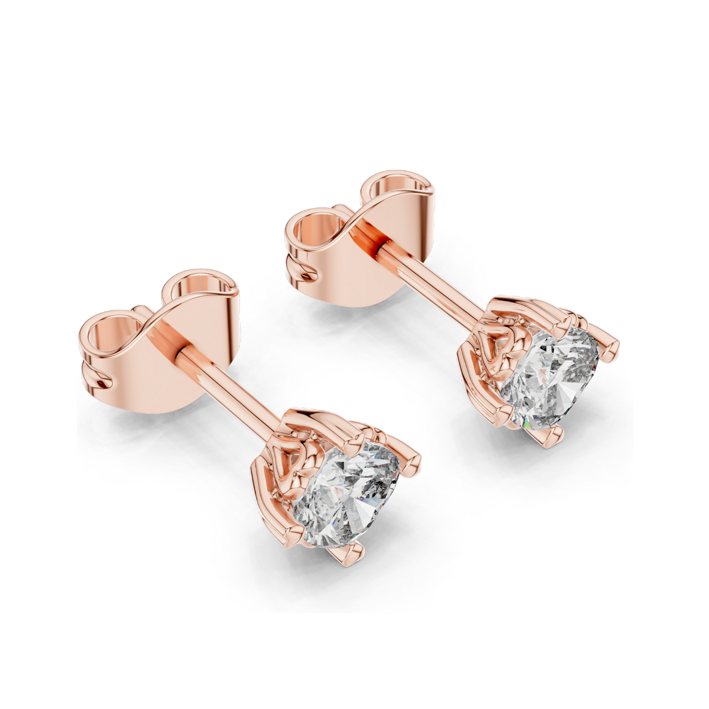 1 CT Lab Diamond Earrings for Women | VVS-VS EF Clarity | 18KT, 14KT, 10KT Gold & 925 Silver | Rose, Yellow, White Gold & Moissanite Options