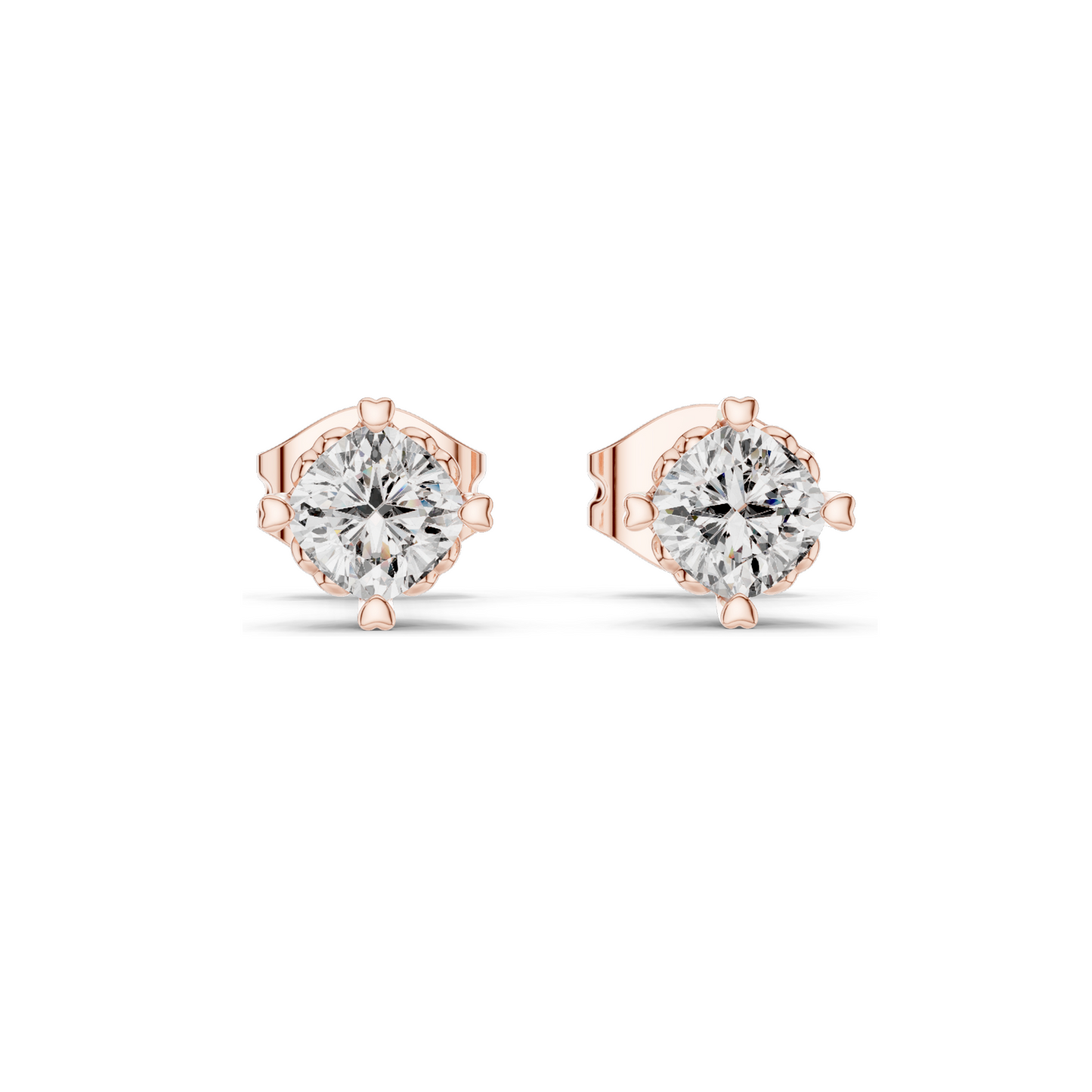 1 CT Lab Diamond Earrings for Women | VVS-VS EF Clarity | 18KT, 14KT, 10KT Gold & 925 Silver | Rose, Yellow, White Gold & Moissanite Options