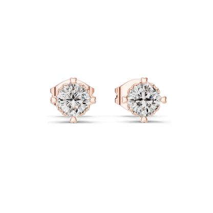 1 CT Lab Diamond Earrings for Women | VVS-VS EF Clarity | 18KT, 14KT, 10KT Gold & 925 Silver | Rose, Yellow, White Gold & Moissanite Options