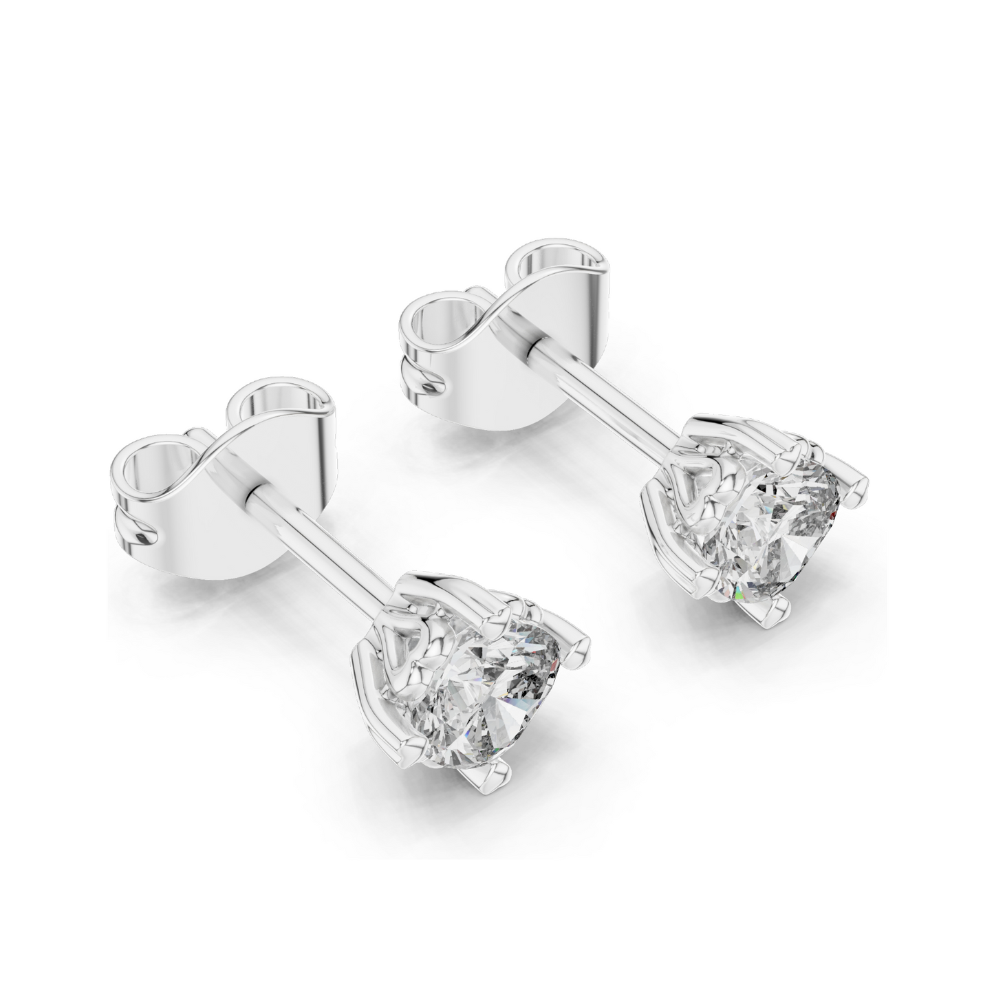 1 CT Lab Diamond Earrings for Women | VVS-VS EF Clarity | 18KT, 14KT, 10KT Gold & 925 Silver | Rose, Yellow, White Gold & Moissanite Options