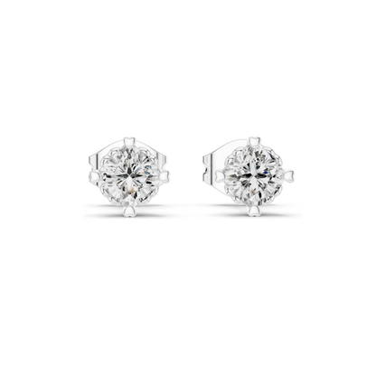 1 CT Lab Diamond Earrings for Women | VVS-VS EF Clarity | 18KT, 14KT, 10KT Gold & 925 Silver | Rose, Yellow, White Gold & Moissanite Options