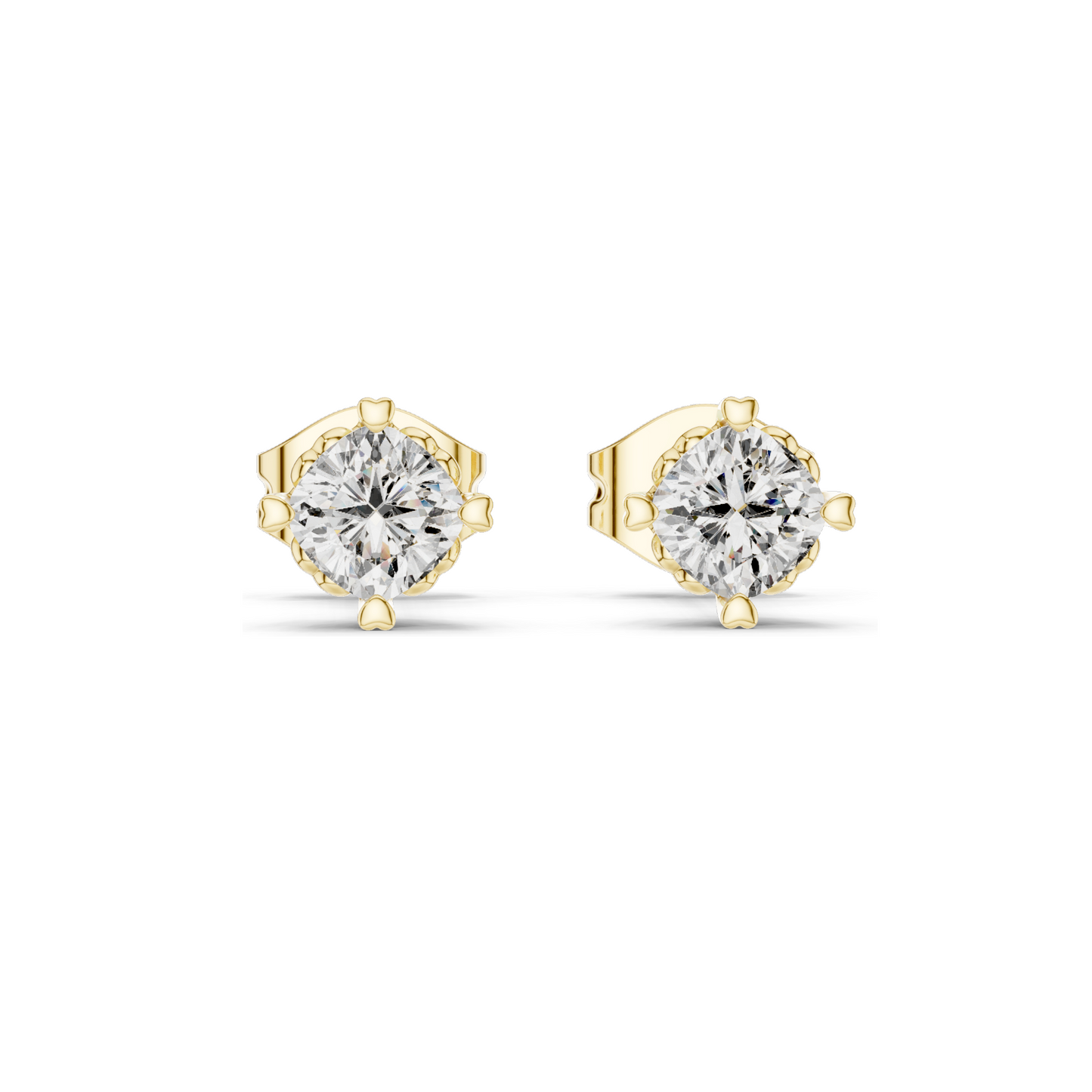 1 CT Lab Diamond Earrings for Women | VVS-VS EF Clarity | 18KT, 14KT, 10KT Gold & 925 Silver | Rose, Yellow, White Gold & Moissanite Options