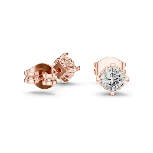 1 CT Lab Diamond Earrings for Women | VVS-VS EF Clarity | 18KT, 14KT, 10KT Gold & 925 Silver | Rose, Yellow, White Gold & Moissanite Options