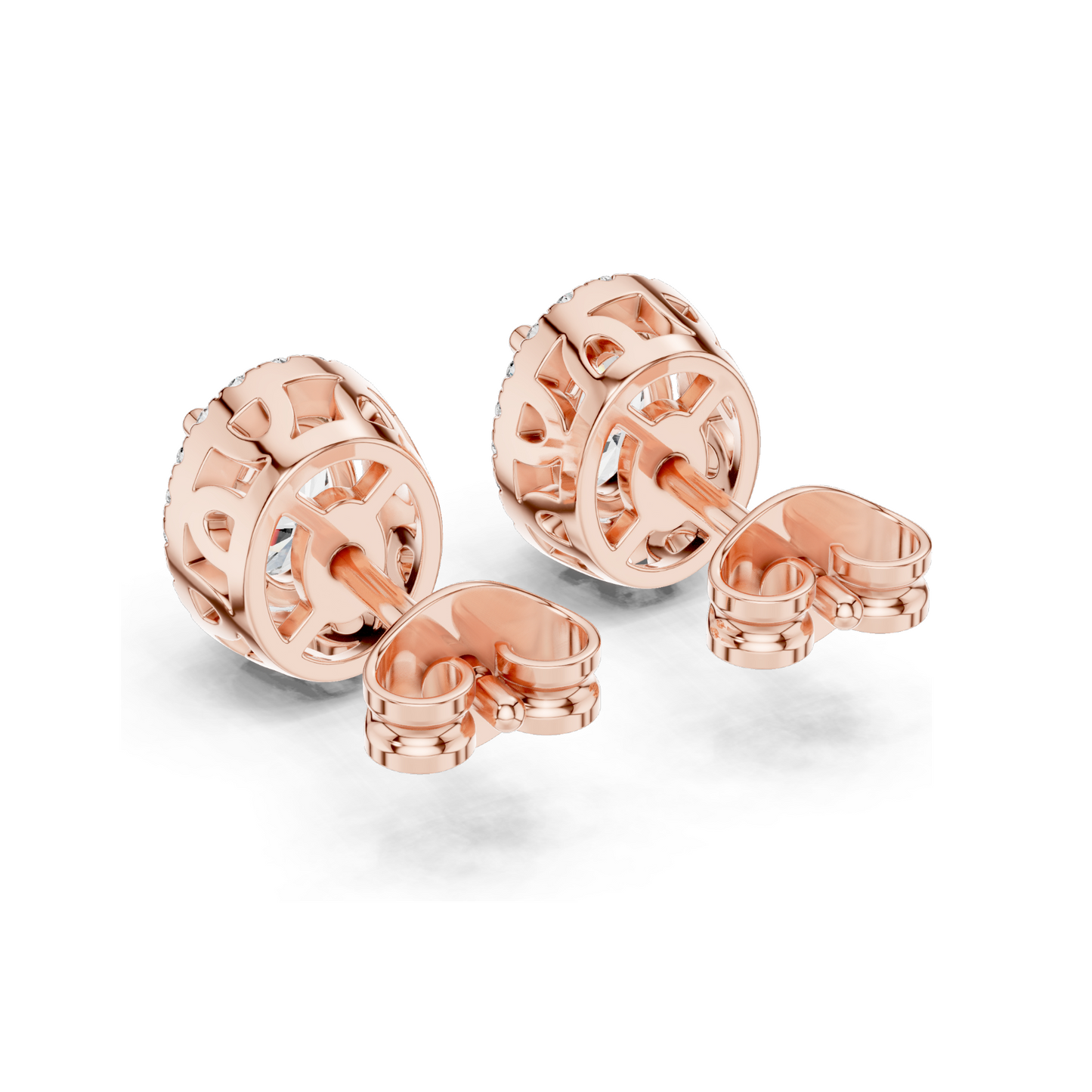 1.2 CT Lab Diamond Halo Earrings for Women | VVS-VS EF Clarity | 18KT, 14KT, 10KT Gold & 925 Silver | Rose, Yellow, White Gold & Moissanite Options