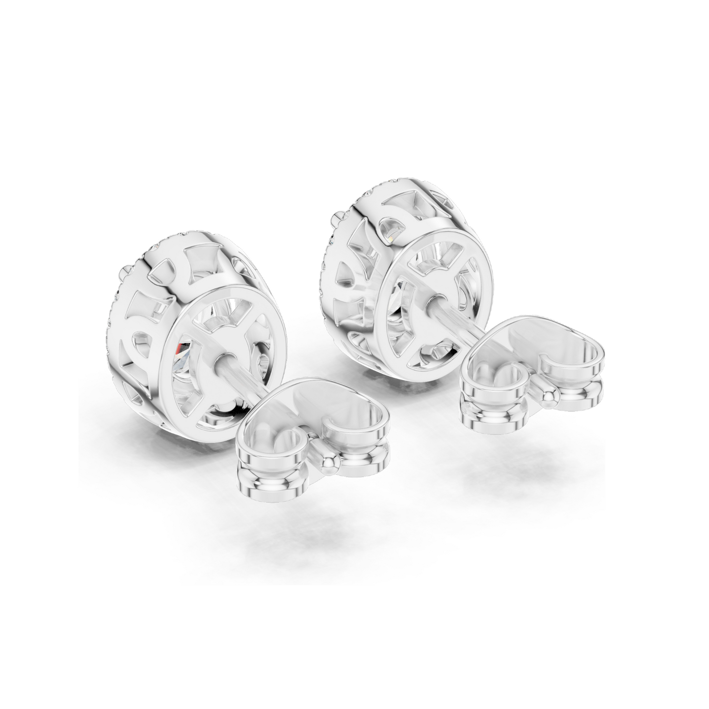 1.2 CT Lab Diamond Halo Earrings for Women | VVS-VS EF Clarity | 18KT, 14KT, 10KT Gold & 925 Silver | Rose, Yellow, White Gold & Moissanite Options
