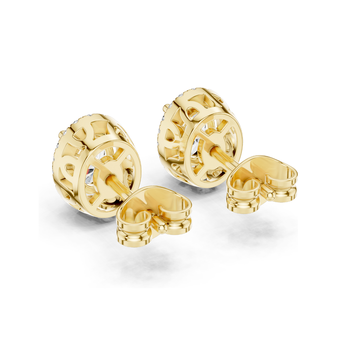 1.2 CT Lab Diamond Halo Earrings for Women | VVS-VS EF Clarity | 18KT, 14KT, 10KT Gold & 925 Silver | Rose, Yellow, White Gold & Moissanite Options