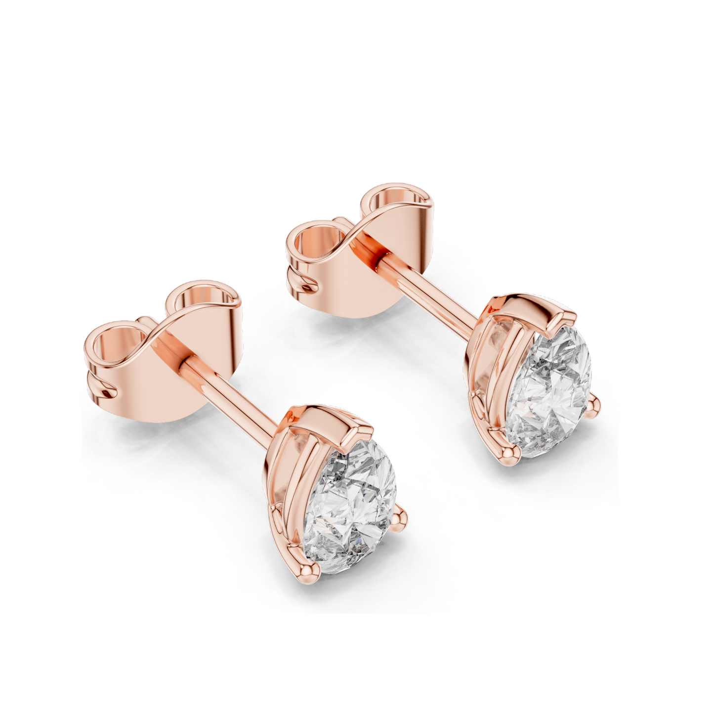 1 CT Lab Diamond Pear-Shaped Earrings | VVS-VS Clarity, EF Color | 18KT, 14KT, 10KT Gold & 925 Silver Options | Rose, Yellow, White Gold & Moissanite